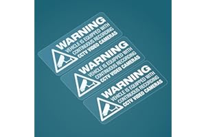 HASTINGSDESIGNER 3x WARNING RECORDING CCTV ON BOARD Dashcam Security Car Van Window Decal Stickers