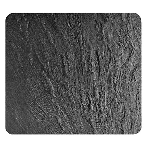 Wenko 2712984500 Multi-Platte Schiefer für Glaskeramik Kochfelder, Schneidbrett, Gehärtetes Glas, schwarz, 56 x 50 x 0,5 cm - 2