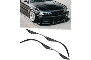 SHSBSCAR Faro in fibra di carbonio occhio palpebra copertura sopracciglio Trim adesivo decorativo per BMW Serie 3 4 E46 320i 325i 330i 335i 340i M3 (1998-2005)