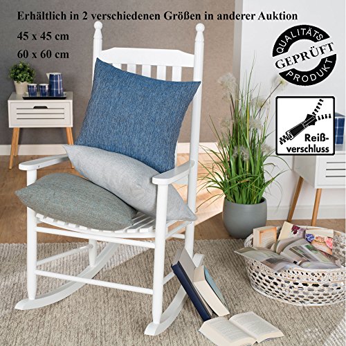 XXL Melange-Kissen mit RV und herausnehmbarer Füllung / 60×60 cm / Deko-/Zierkissen / Sofakissen / taupe (graubraun) - 6