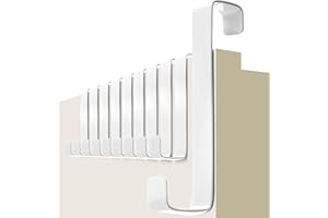 Ganci Da Porta 4smile - Set Da 10 Pezzi, Acciaio Verniciato, Bianco, 1.6-2.2cm