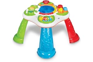 AMINOTER Chicco Mesa Descubrimiento Sensorial Infantil, Mesa de Actividades Interactiva con 5 Zonas Sensoriales, Juego Educativo Electrónico con Luces y Sonido – Juguete para Bebés de 10 Meses a 4 Años