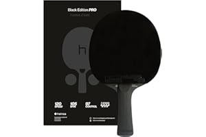 ‎HEINSA heinsa Black Edition Pro – Carbon Tischtennisschläger mit Mech-Tek Predator Belag (2,1 mm), ITTF-zugelassen – Spin, Speed & Kontrolle