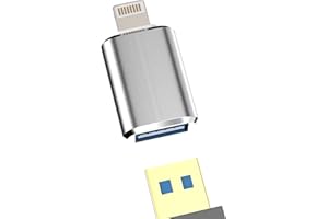KEFIANY Adattatore Da Lightning a USB Cavo OTG per Apple iPhone 14 13 12 Pro iPad Mouse Chiavetta Fotografica Lettore Schede Jack Tastiera Adapter Camera Esterna Reader Card Fotocamera Memoria Trasferire ip