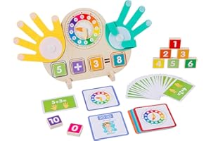 sinirttou Holz Mathe Spielzeug, Mathe Spielzeug Zählen Lernen für Kinder, Mathe Pädagogisches Vorschule Montessori Lernspiele Spielzeug,Pädagogisch Wertvoll für Rechnen Zahlen Lernen für Kinder ab 3+