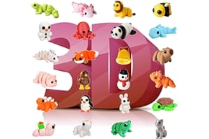 BLOOOK Animali stampati 3D, set di personaggi di animali, con stampa 3D, motivo: uovo di drago stampato 3D