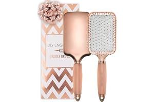 Élégante Brosse Plate, Parfaite pour le Démêlage, le Lissage et le Séchage, Or Rose, Lily England