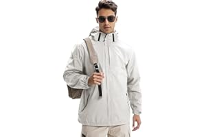 Covisoty Chaqueta Impermeable Para Hombres, Ligera con Capucha Cremallera Chaqueta Cortavientos Para Hombre Viento al Aire libre Para Senderismo Viajes