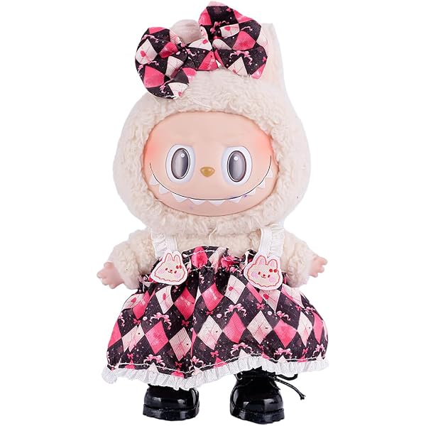 Ruikdly Vestiti per Bambola, Vestiti per Bambole di Peluche da 17 cm per La bubu, Accessori per Bambole La bubu, Posizione Seduta e in Piedi, Non Includere i Peluche Giocattoli (Profumo
