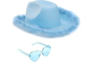 Tanganan Cowboy Hat for Women Men Cowgirl Hat Sparkly Cowboy Hats for Halloween Costume Dress Up,Bachelorette Theme Party