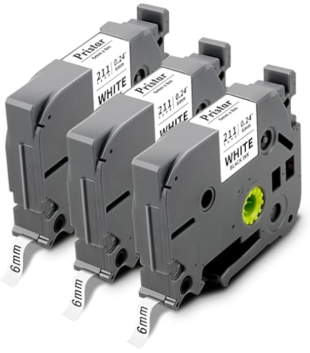 3 x MarkField compatibele tape TZ 18 mm TZe345 wit op zwart voor Brother P-Touch Label Maker TZe-345 0.7 gelamineerde tape voor PT-550 900 D400 D400VP D450 D600 P700 2430PC 3 x MarkField compatibele tape TZ 18 mm TZe345 wit op zwart voor Brother P-Touch Label Maker TZe-345 0.7 gelamineerde tape voor PT-550 900 D400 D400VP D450 D600 P700 2430PC