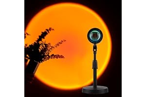 ‎GTTFAE GTTFAE Sunset Lampe (Sonnenuntergang Lampe) Dimmbar mit Höhenverstellung & 180° Drehung – USB-Projektor für Romantische Beleuchtung, Selfie-Licht, Schlafzimmer, Wohnzimmer, Partydekoration