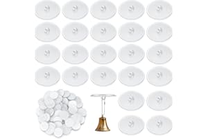 LJAPPLIED 60 Pezzi Gancio Adesivo per Soffitto, Ganci da Parete senza Perforazione, Ganci Adesivi Trasparenti per Appendere Decorazioni Luminose (standard, 60)