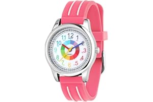 OSDUE Children's Watch for Children, Learning Watch with Hands for Boys and Girls, 30 m Waterproof Watch for Birthdays, Easter, Children's Day, Christmas, High-Quality Quartz Movement