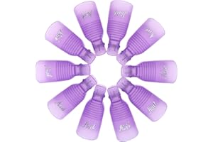 Hanyousheng 10 Piezas Clip de Removedor de Esmaltes de Uña Pinza de Arte de Arte de Uñas de Acrílico Herramienta de Manicura Clip de Plástico Acrílico Para Quitar Uñas Artificiales