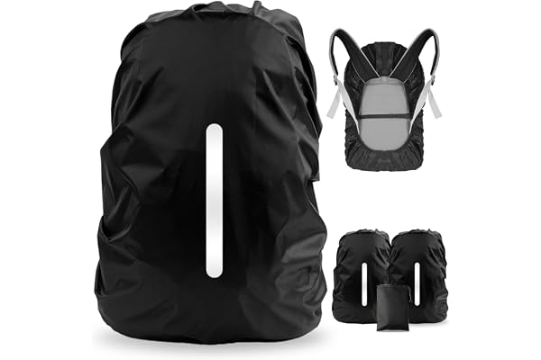 LAMA Housse de Pluie imperméables pour Sac à Dos, Housse de Pluie réfléchissante pour Sac à Dos, Anti-poussière, antivol, vélo, randonnée, Camping, Voyage, activités de Plein air