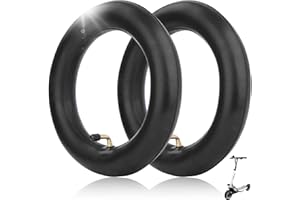 DXHBC Dexian Chambre a Air 10x2,5 pour Speedway 5 / Dualtron 3 / Zero 10X / VSETT Trottinette Electrique 10 Pouces Pneu Buse d'air à 90 Degrés Caoutchouc Remplacement de Pneu (2 PCS)