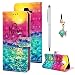 Produktbild Edauto A6 2018 Schutzhülle Hülle Leder Wallet Case für Samsung Galaxy A6 2018 Tasche Handyhülle PU Handyschale Brieftasche Flipcase Geldbörsen Kartenfach Stand Magnetische Etui Meer