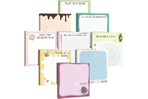 AUAUY 9 block klisterlappar set 50 ark per block självhäftande 7,5 × 7,5 cm
