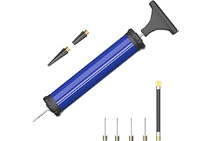 DDUO Portable Ball Pump,Air Pump Inflator Kit with Needle,Nozzle, Extension Hose Hand Pumps for Basketball Football Volleyball Water Polo Rugby Exercise Sports Ball Balloon swimming ring