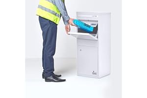 Smart Parcel Box - Large Parcel Box Outdoor, White Delivery Box with Secure Front & Rear Access, Waterproof, Durable, Lockable Weatherproof Parcel Drop Box For Multiple Packages