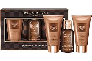 Baylis & Harding Black Pepper & Ginseng Men's Luxury Mini Trio Gift Set - Vegan Friendly
