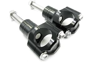 OTOM Motorcycle Handlebar Clamp CNC Aluminum Alloy Bar Clamps 28mm or 1 1/8" For WR KXF FE FC RMZ CRF Adjustable HandleBar Riser (Black, 12mm)