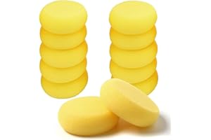 XUDUVAY 12 Stück Runder Malschwamm, 7,5 cm Runde Schwamm Set, Synthetischer Kunst Schwamm, Saugfähig Malerei Keramik Aquarell Kunst Schwämme Für Handwerk Farbe Gesichtsbemalung Hobbys