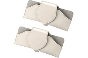 ‎ETENTOUS ETENTOUS Brillenhalter für Auto - 2er-Pack Leder Magnet Brillenetui, Auto brillenhalter, Auto zubehör, staubdicht, schüttelfest, Verpackung, fällt Nicht leicht ab (GRAU)