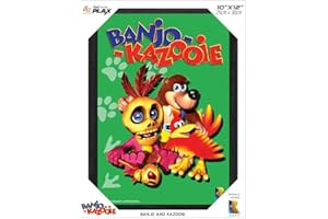 Level Up Labs Pixel Frames PLAX: Banjo and Kazooie - Framed 3D Lenticular Poster - 10"x12"