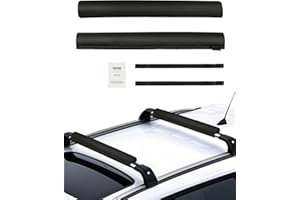 VEVOR Soft Roof Rack Pads, 28" Universal Car Roof Rack Pads for Various Crossbars, 88LBS Load Capacity Luggage Kayak Carrier with 2 Tie Down Straps & Velcros for SUPs Canoes Snowboards Paddle Boards