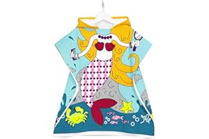 COZCZYEQCO Toalla de baño Unicornio Poncho Capa de Baño con Capucha Unicornios Poncho Piscina Niño Playa Piscina Toalla Pañal Microfibra Toalla Niños Toalla De Playa Para Niños De 2 A 8 Años (A)