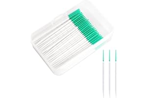 EUZUXU 200 Pcs Brossettes Interdentaires, Silicone Cure Dent Brossette Bâtonnet Interdentaire, Outil de Nettoyage de Dents pour Inter Dentaire Hygiène Interdentaire(Vert)