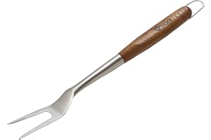 tepro Grillzubehör Grillgabel Advanced aus Edelstahl mit Holzgriff