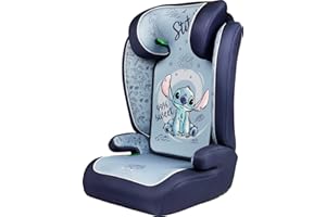 Tataway Disney Stitch i-Size R129, Seggiolino auto bambini 15-36 kg (3,5-12 anni), 100-150 cm, Gruppo 2/3, si installa con cintura a 3 punti, azzurro