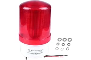 LUBAN Industrielle LED-Rundumleuchte Warnleuchten, elektrisch drehbare Signalleuchten für den Notfall, 230V AC, rot, kein Summer