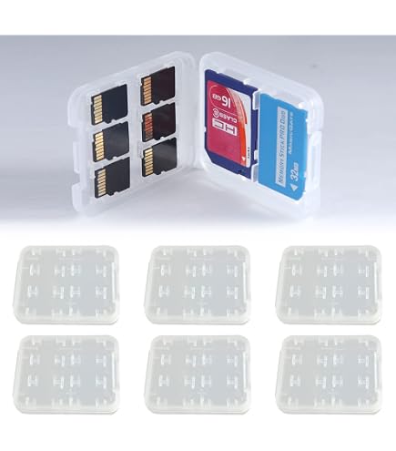 Custodia Porta Schede SD E Micro SD Impermeabile - Contenitore Rigido In ABS Per 8 SD + 8 TF, Protezione Antiurto - 2