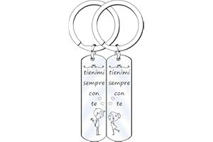 Lumengqi Regalo di San Valentino Regali di Coppia Portachiavi Coppia San Valentino -il mio posto preferito è al tuo fianco- Regalo di Compleanno Idee Regali Anniversario per Lui/per Lei