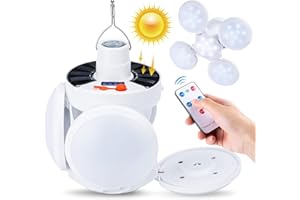 Olycism LED Camping Lanterne 3000 mAh Lampe Solaire USB Rechargeable 5 Modes Eclairage 360° Pliant Camping Lumière SOS IPX5 Étanche Camping Lumière Tente Lumière pour Randonnée En Plein Air Lecture