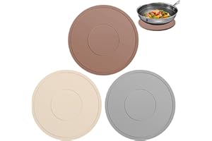 SHMSHNG Salvamanteles de Silicona, Resistente al Calor hasta 240.0 °C, Silicona salvamanteles - Impermeable, Antideslizante, Flexible, Duradero, Apto para lavavajillas (Juego de 3)