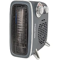 Russell Hobbs 1800W/1.8KW Electric Heater, Retro Horizontal/Vertical Fan  Heater in Grey with Adjustable Thermostat, 2 Heat Settings, 20m² Room Size,  Dial Control, RHRETHFH1001G with 2 Year Guarantee : Amazon.co.uk: Home u0026  Kitchen