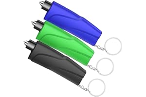 Window Breaker Seatbelt Cutter, 3-in-1 Mini Glass Breaker, 3 Pack Car Escape Tool for Land and Underwater, Keychain Car Emergency Tool by ZITSMS(Black/Green/Blue