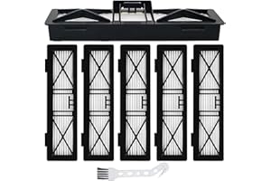 EATBALE HEPA Filter für Neato Botvac D Serie D7 D3 D4 D5 D6 D70 D75 D80 D85, Ersatzteile für Neato Botvac 75e 80 85 Staubsauger, Waschbar und Wiederverwendbar, mit Reinigungsbürste (6 Stück)