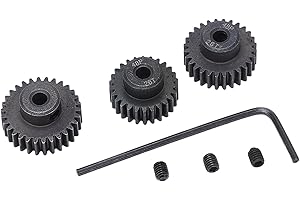 Dilwe RC Motor Gear, 26T, 28T, 30T, 48P 3.175mm Juego de Engranajes de Piñón Endurecido RC Motor Gear para RC Cars RC Car Part