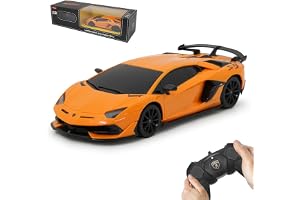 JAMARA Aventador SVJ 1:24 2,4 GHz – officiellt licenserad, upp till 1 timmes restid vid ca 9 km/h, perfekt återbildade detalj