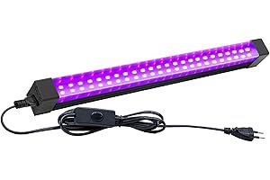 Tkdaksy 15W LED Lumiere Noire, Barre de Lumières UV, barres de lumière noire portable, neon lumiere noire 395-405 nm pour Halloween, Noël Soirée, Body Painting Peinture, Disco