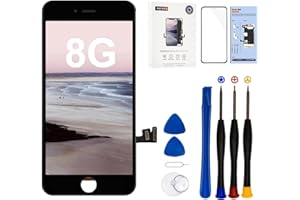 EFaith für iPhone 8 / SE 2020 Display Ersatz Bildschirm LCD Full-HD 3D Touchscreen Digitalisierer Reparatur-Set komplett mit Werkzeug Kit, Modell A1863 / A1905 / A1906 (Schwarz)