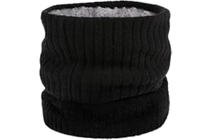 HGDGears Fleece Neck Warmer Windproof Thermal Knitted Snood Scarf for Men Women Thick Winter Cold Weather Knitted Circle Scarf for Outdoor Sports