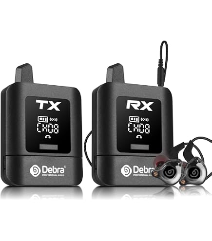 PTM-11 Manual Phenyx Pro Système De Moniteur Intra-auriculaire Sans Fil à 4 Canaux Avec 4 Récepteurs De Poche (PTM-33 Ecouteur Iem