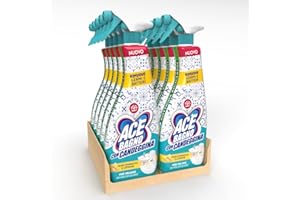 ACE Spray Sgrassatore Bagno con Candeggina, Profumo di Fiori d'Arancio e Limone, 10 flaconi da 600 ml